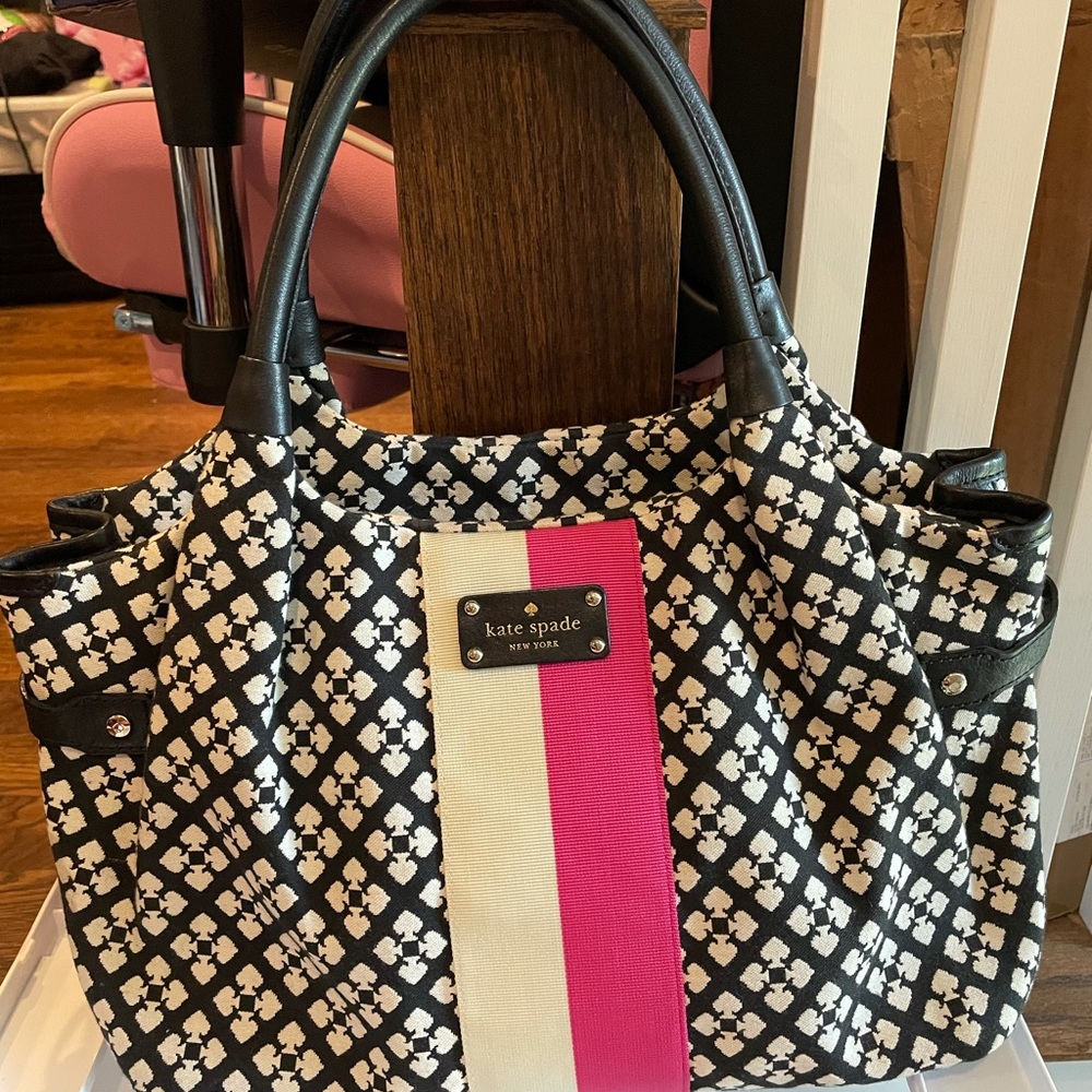 Authentic Kate Spade black white and pink